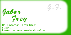 gabor frey business card